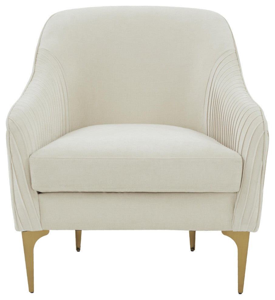 Serena Cream Velvet Accent Chair