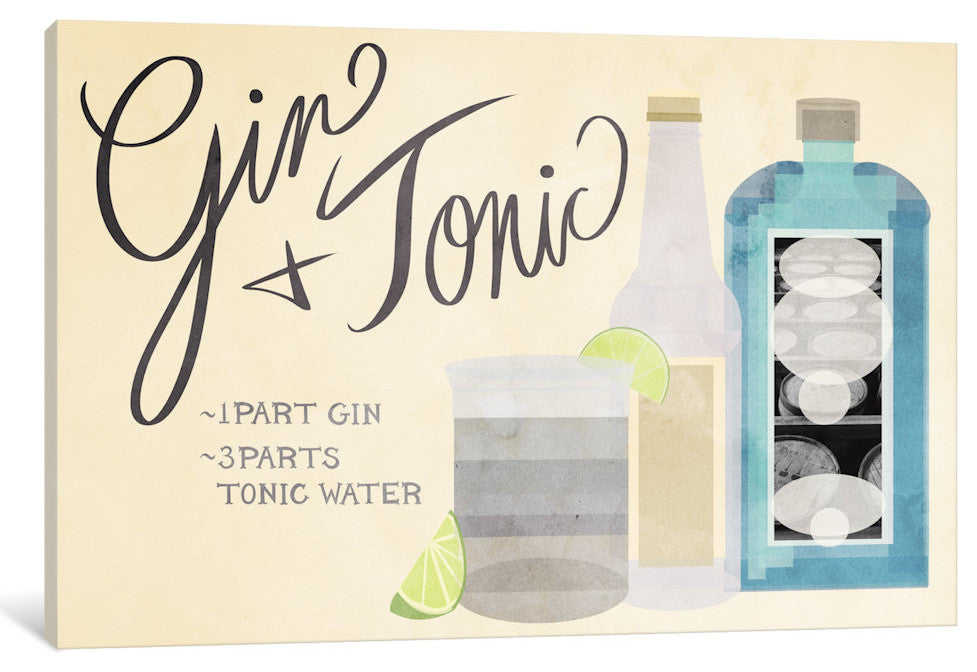 "How to Create a Gin & Tonic" by 5by5collective, 26x18x1.5