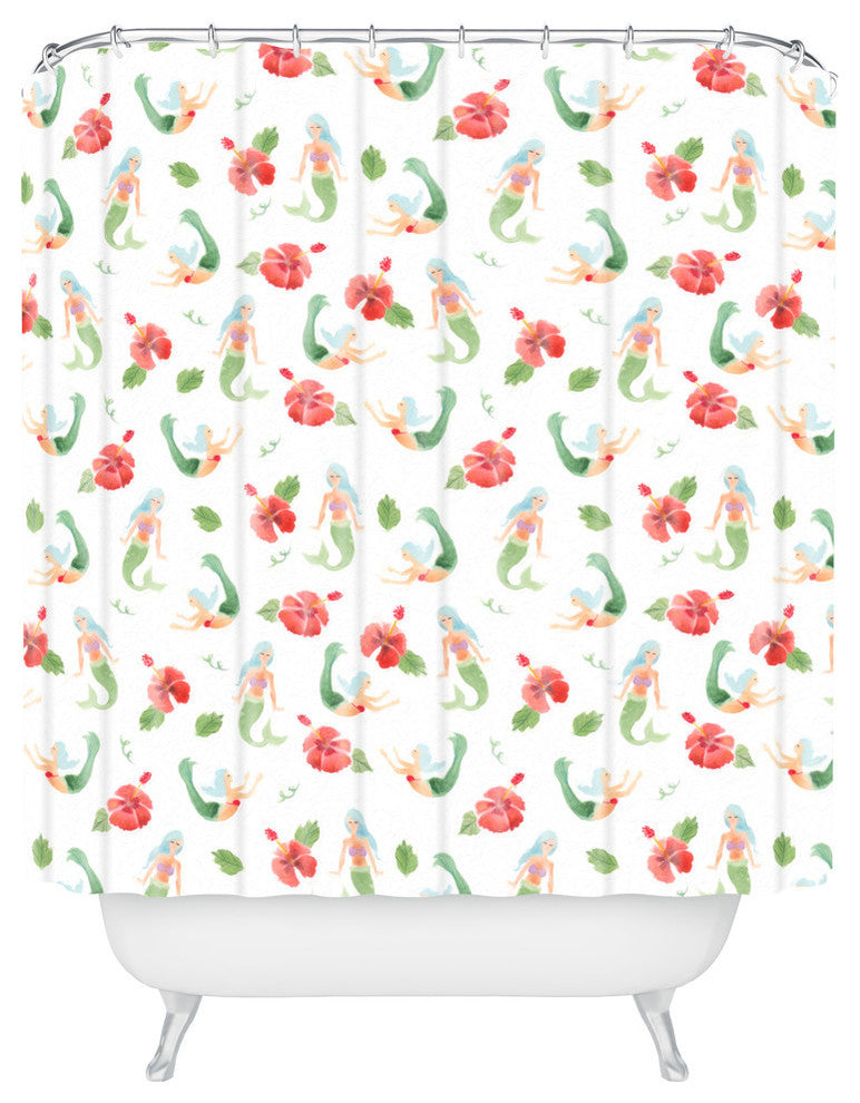 Deny Designs Wonder Forest Mystical Mermaids Shower Curtain