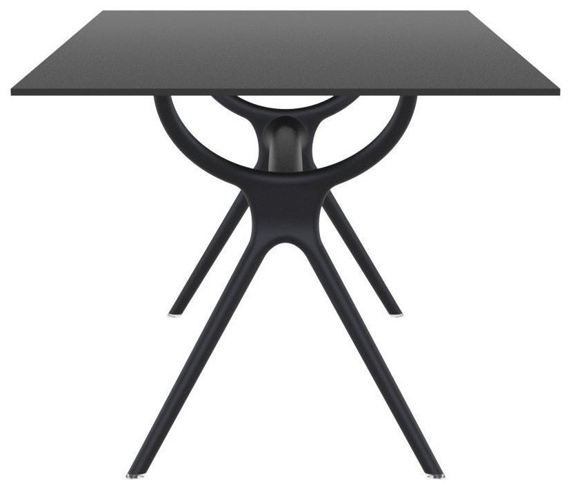 Compamia Air Rectangle Dining Table, 71", Black