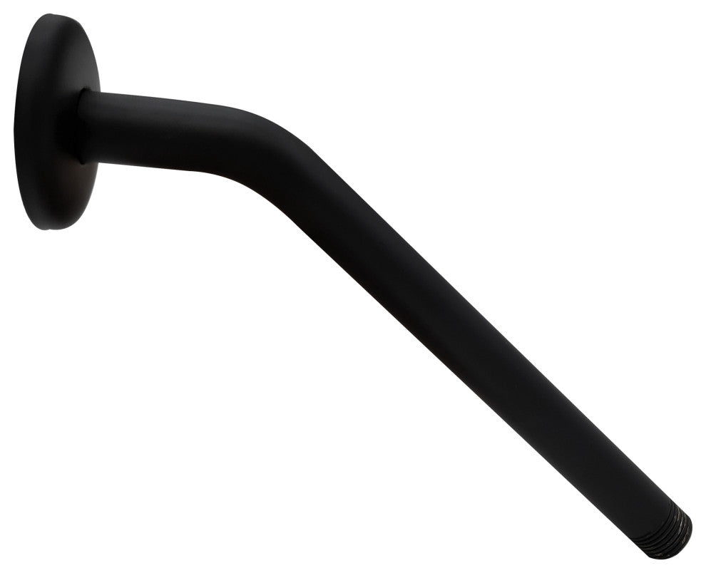 10" Shower Arm In Powder Coated Flat Black