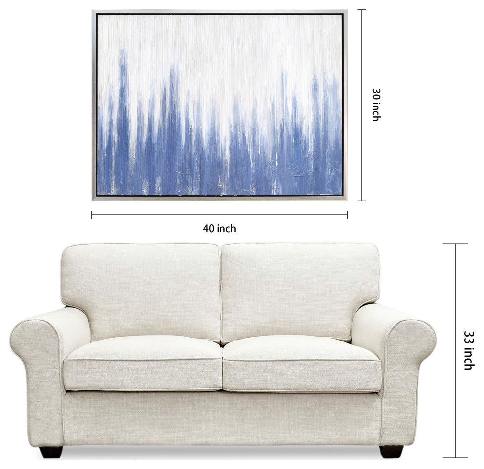 Rainy Winter Textured Metallic Hand Painted Framed Wall Art by Martin Edwards