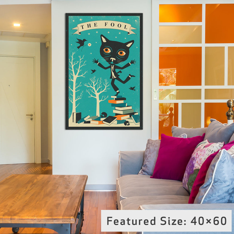 "Tarot Card Cat The Fool" by Jazzberry Blue, 40x26x1.5
