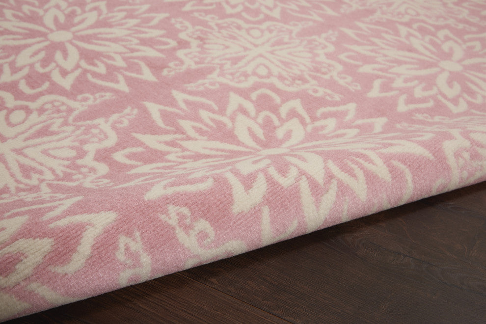 Nourison Jubilant 6' x 9' Ivory Pink Farmhouse Indoor Area Rug