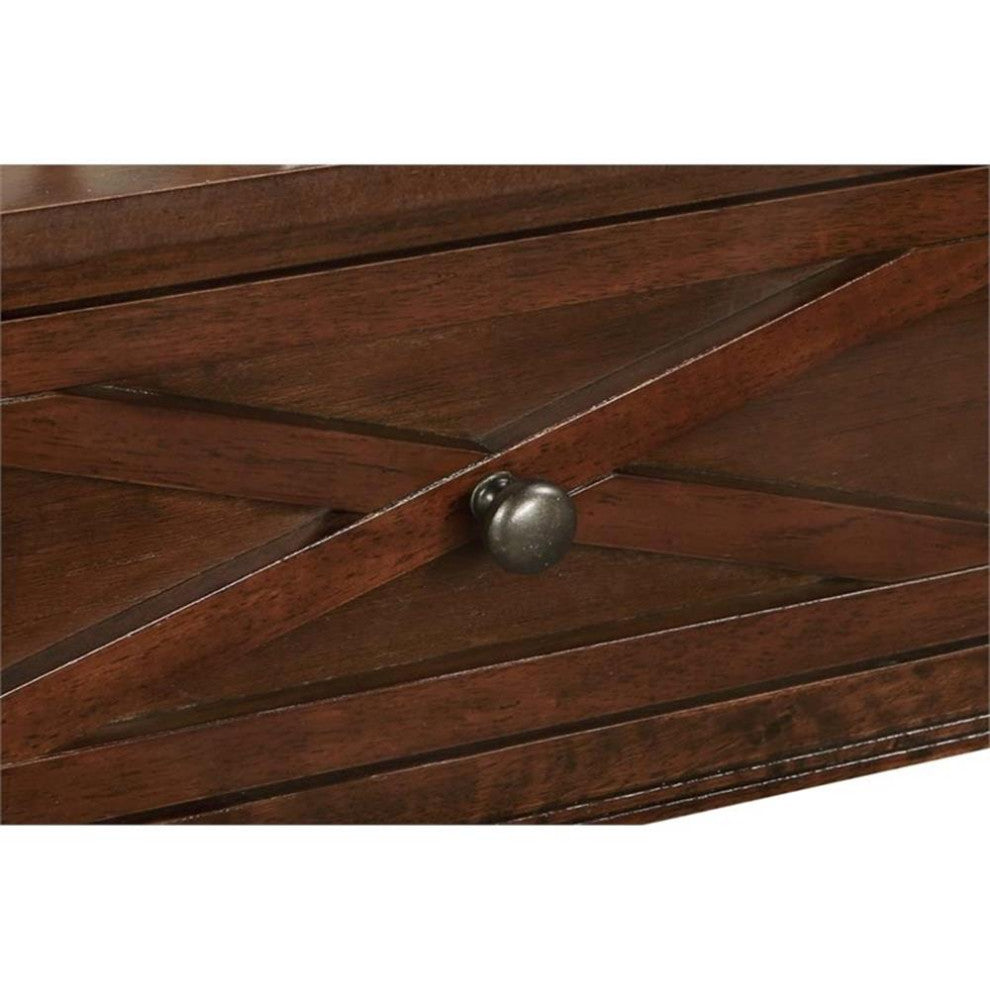 Convenience Concepts Country Oxford 2-Drawer Console Table Espresso Wood Finish