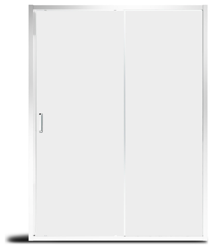 60-in x 72-in Framed Sliding Shower Door, Chromed