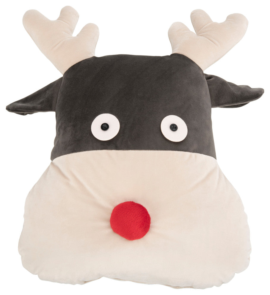 Safavieh Reno Reindeer Pillow, Multi, 12"x12"