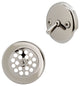 Black 1.5" Tubular Trip Lever Bath Waste In Oil Rubbed Bronze, Polished Nickel