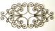 Open Scroll Oval Iron Wall Grille, 42" Swirl Art Plaque Outdoor