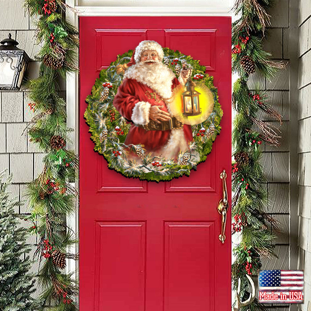 Enchanted Christmas - Santa Wall and Door Hanger by Dona Gelsinger