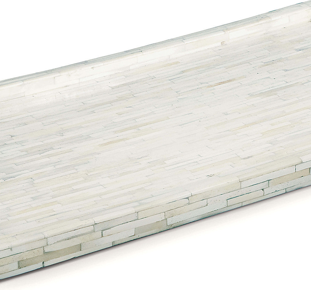 White Bone and Nickel Tray
