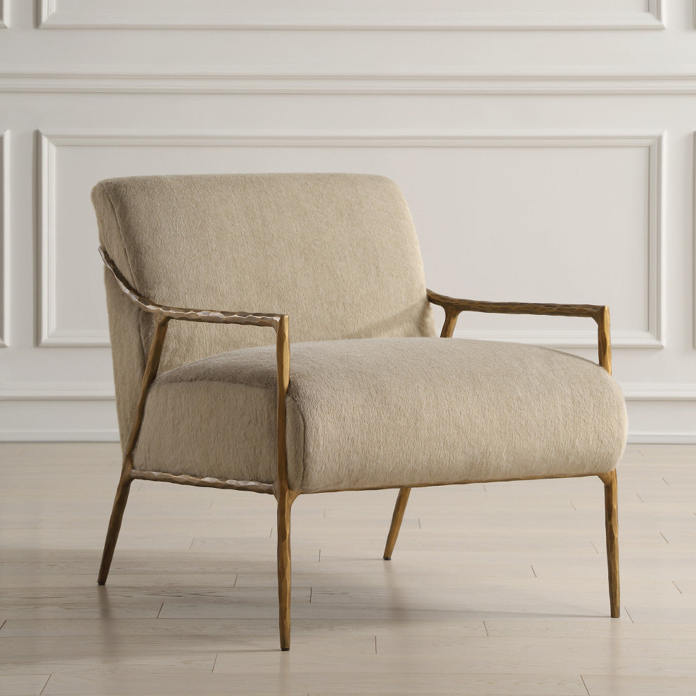 Uttermost - 23847 - Accent Chair - Kashmir - Aged Gold