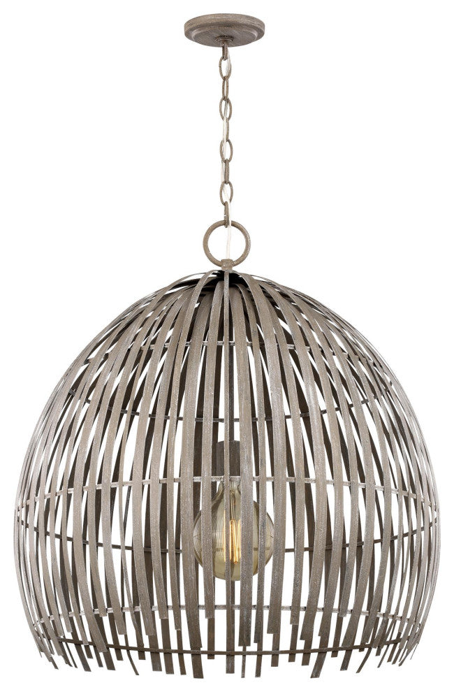 Hanalei Large One Light Pendant, Washed Pine