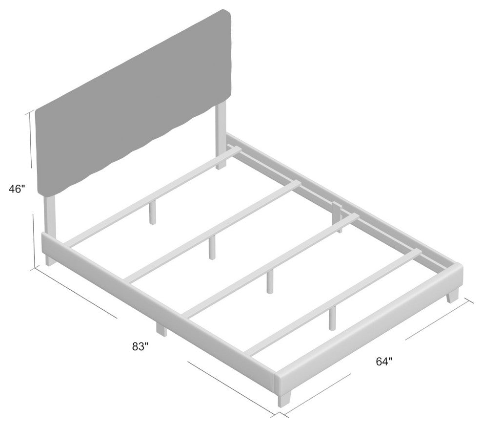 Faux Leather Queen Bed, Espresso