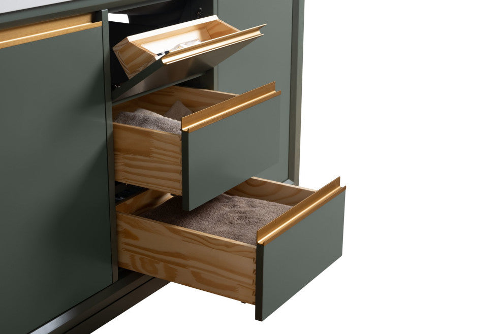 Vanity Art Bathroom Vanity With Sink, Vintage Green, 54" Double