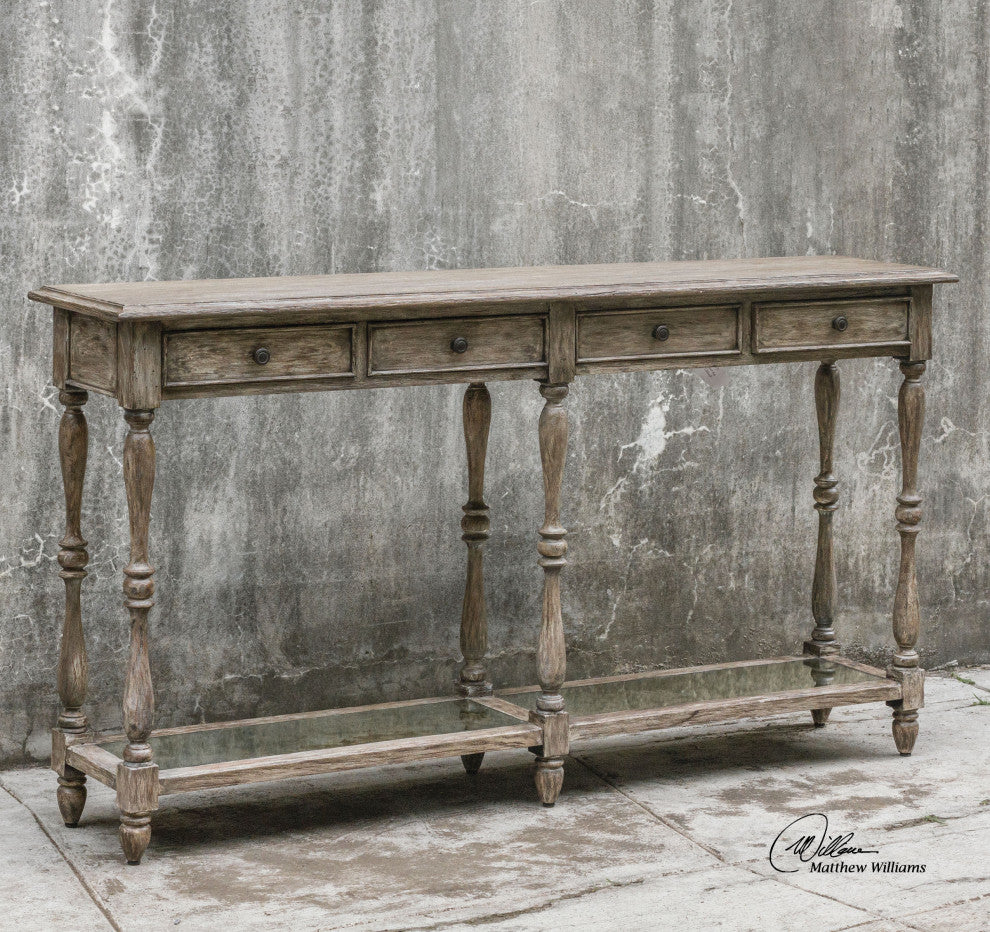 Uttermost Fortuo Weathered Console Table