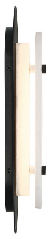 Tramore, Outdoor, 16", Powder Coat Black, Alabaster
