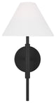 Porteau 1-Light Indoor Bath Vanity Wall Sconce, Midnight Black