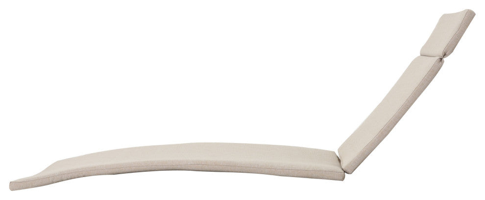GDF Studio Soleil Outdoor Chaise Lounge Cushion, Textured Beige