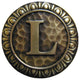 Initial A Knob Antique Brass, Antique Brass, L