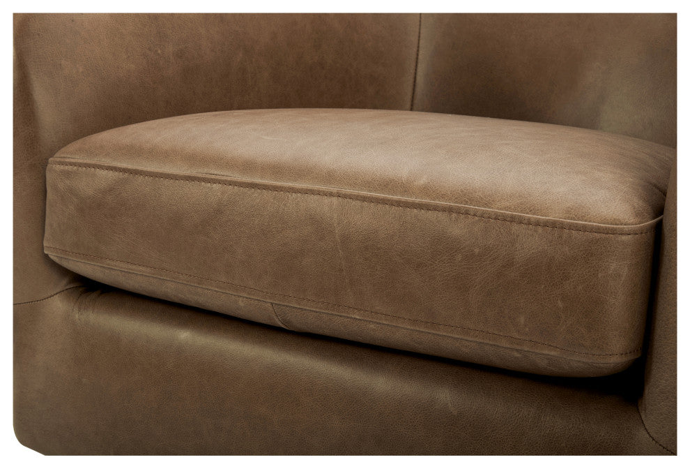 Oscy Leather Swivel Chair