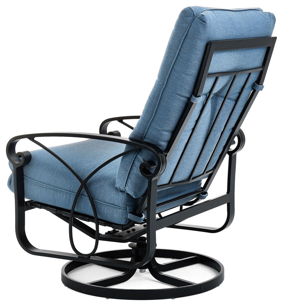Palazzo Cushion Ultra High Back Swivel Rocker Lounge Chair