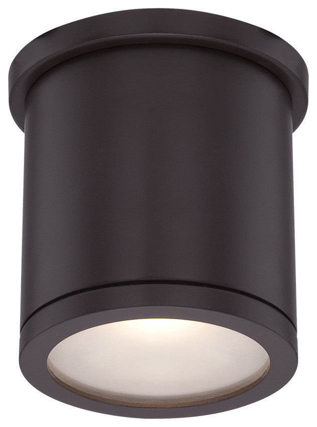 WAC Lighting Tube 5" Indoor or Outdoor LED Flush Mount, Bronze