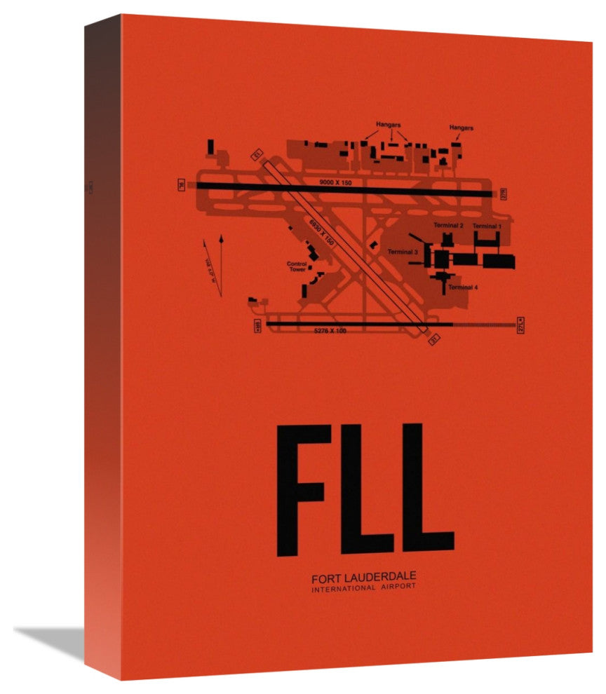 "FLL Fort Lauderdale Airport Orange" Fine Art Print