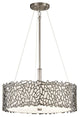 Kichler Silver Coral Pendant/Semi Flush 3-Light, Classic Pewter