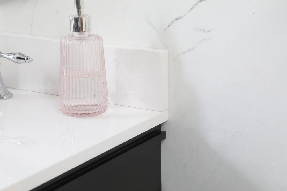 Home Living 21" Transitional Black-Light Bathroom Vanity