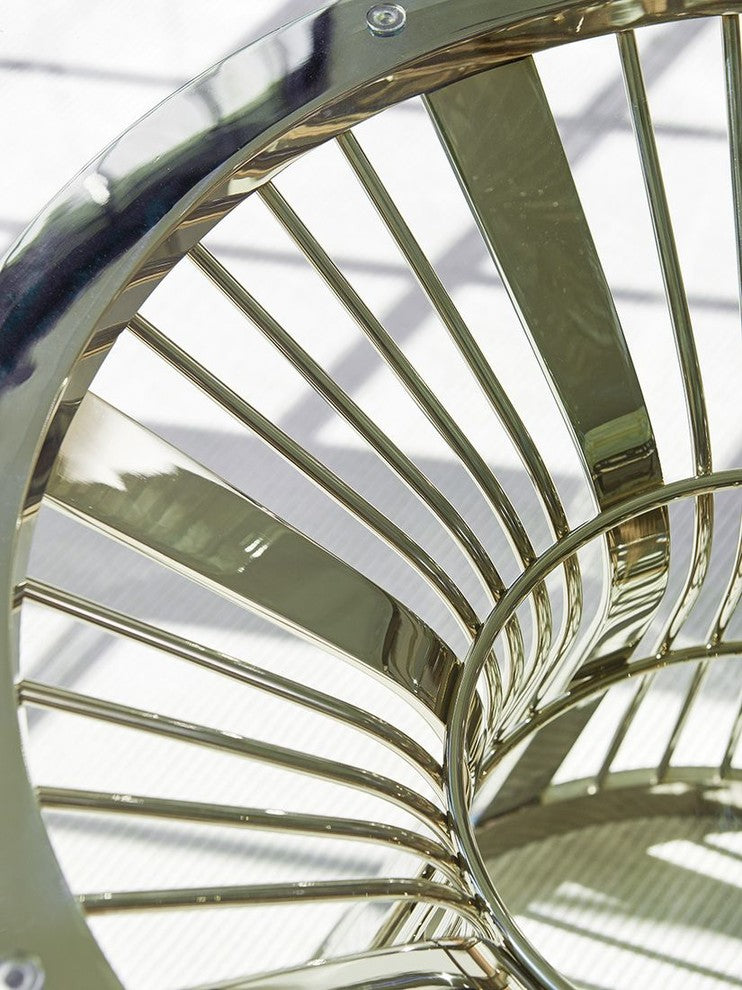 Riviera Stainless Dining Table With 48" Glass Top