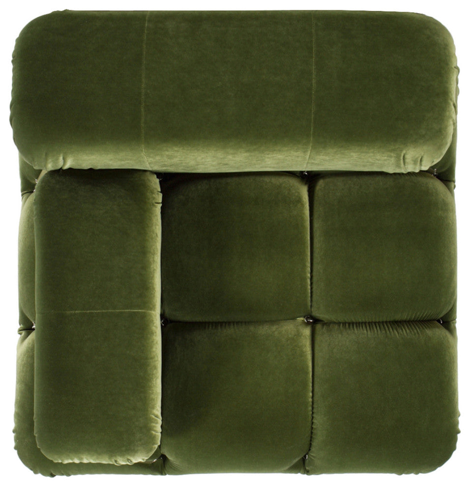 Marcel 36" Modular Arm Chair, Olive Green Performance Velvet