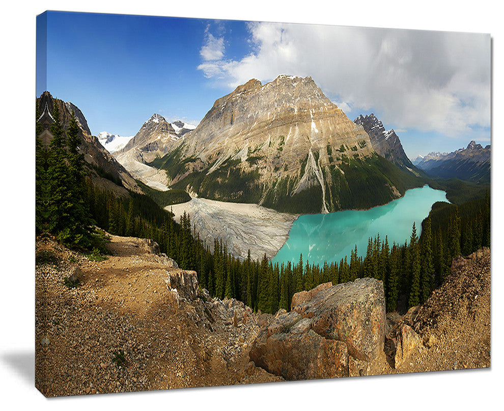 "Peyto Lake Glacial Panorama" Landscape Print Wall Artwork, 40"x30"