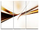 "Dynamic Golden Waves" Digital Metal Wall Art, 3 Panels, 36"x28"