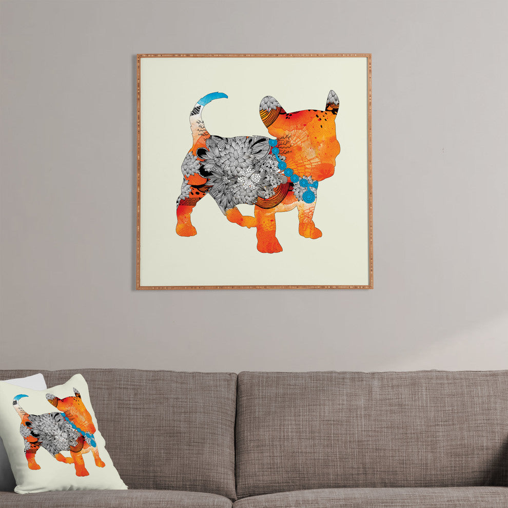 Deny Designs Iveta Abolina Puppy Frenchie Framed Wall Art