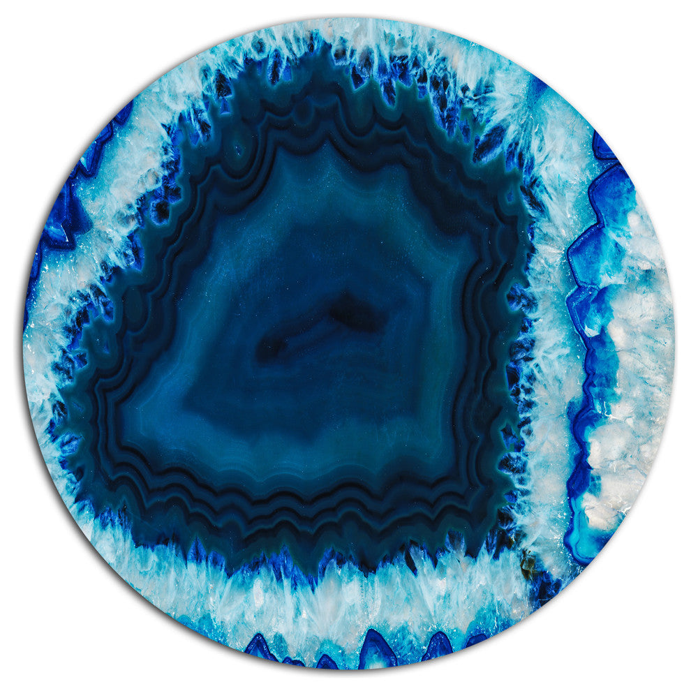 Brazilian Thunder Egg, Abstract Round Wall Art, 11"