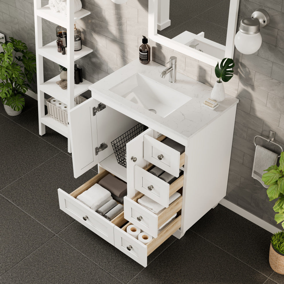 Eviva Happy 28" White, Quartz Top