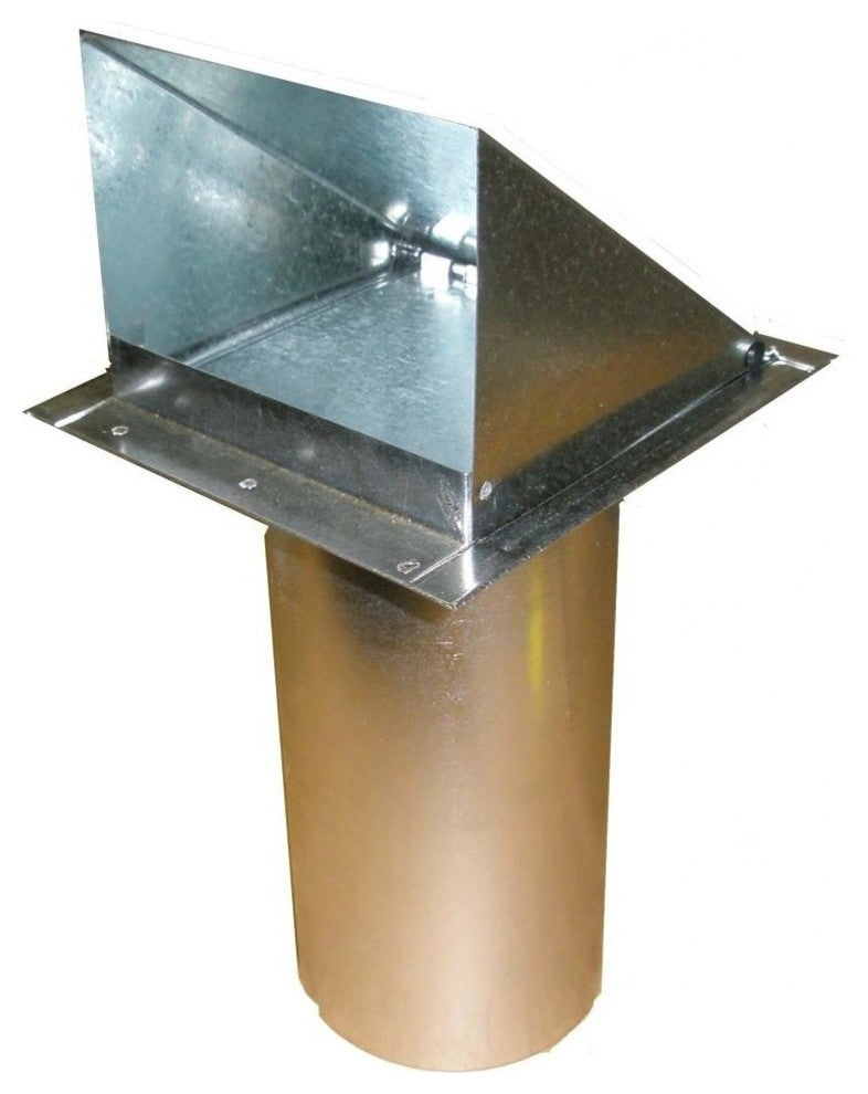Galvanized Exterior Side Wall Cap, 4 Inch, With Damper and Screen