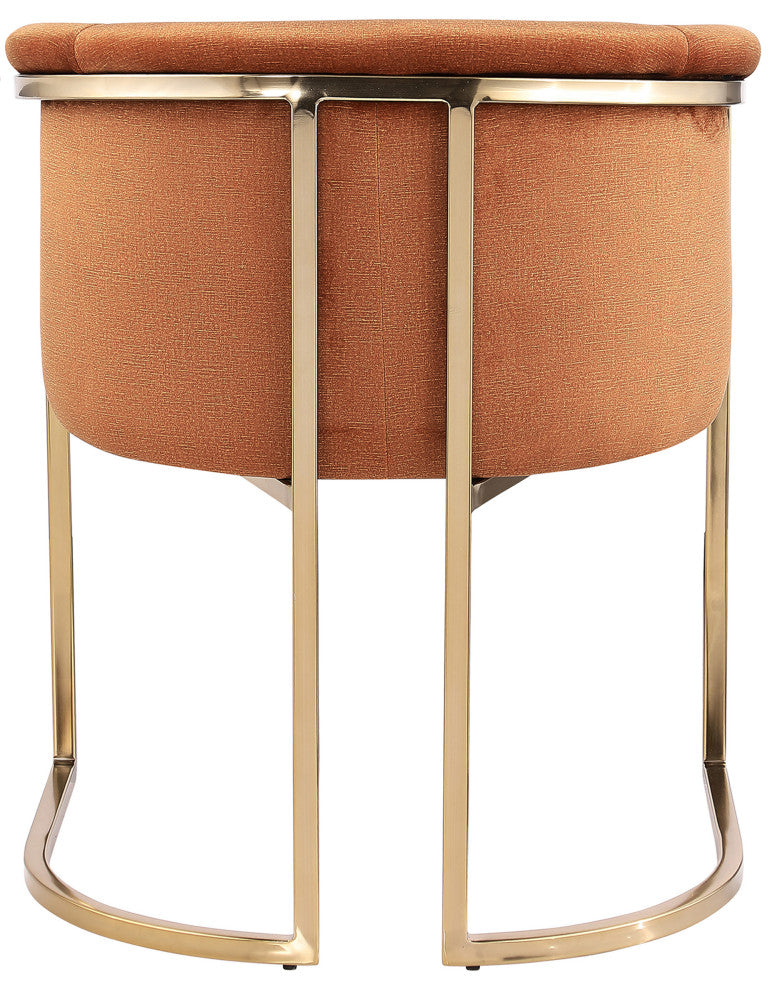 Tierra Velvet Upholstered Dining Chair, Cognac