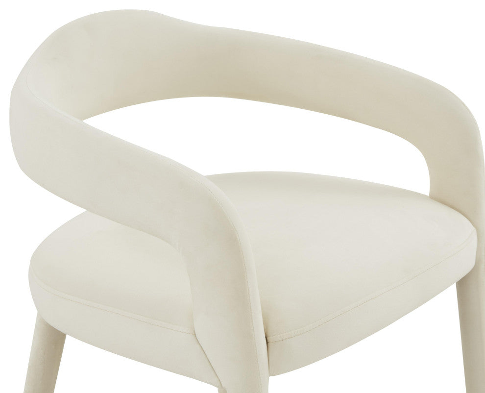 Lucia Cream Velvet Dining Chair