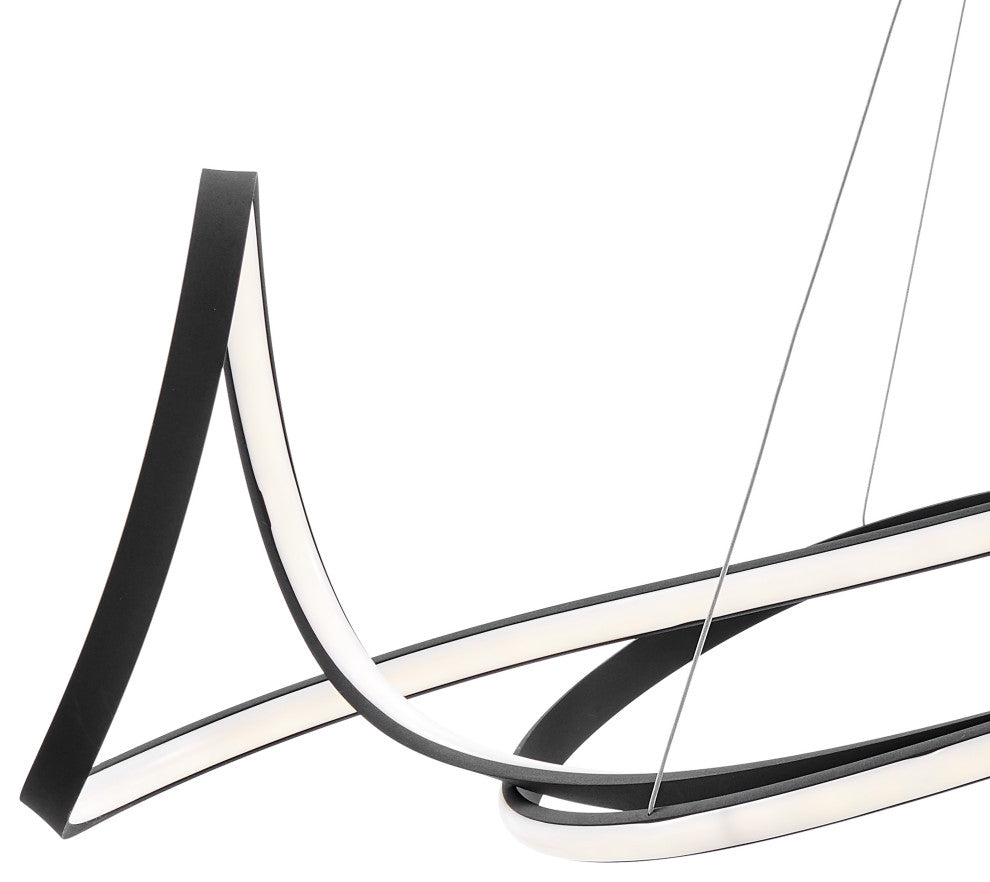 Moscow Dimmable Integrated LED Chandelier, Black, Without Smart Dimmer