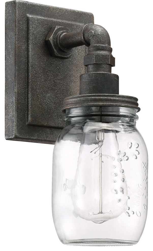 Quoizel SQR8701RK One Light Bath Fixture Squire Rustic Black