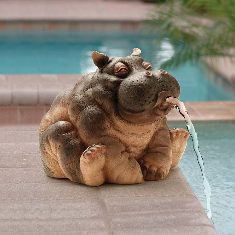 Hanna the Hippo Spitter Piped Statue