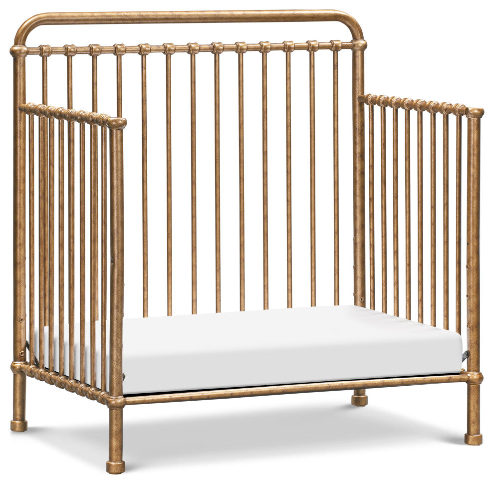 Winston 4-in-1 Convertible Mini Crib, Vintage Gold