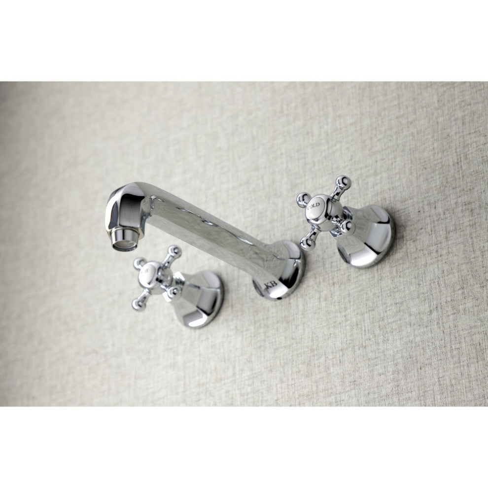 KS4021BX 2-Handle Wall Mount Tub Faucet, Polished Chrome
