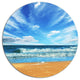 Bright Blue Waters And Sky In Beach, Seashore Round Wall Art, 11"