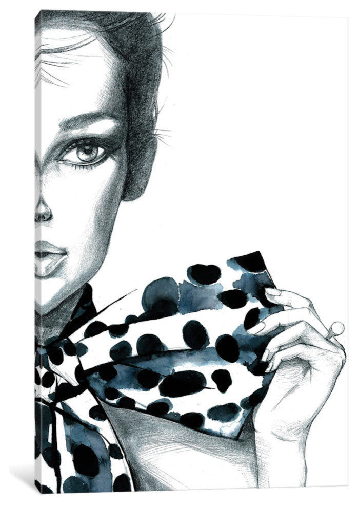 "Polka Dots Girl" by Rongrong DeVoe, 26x18x1.5
