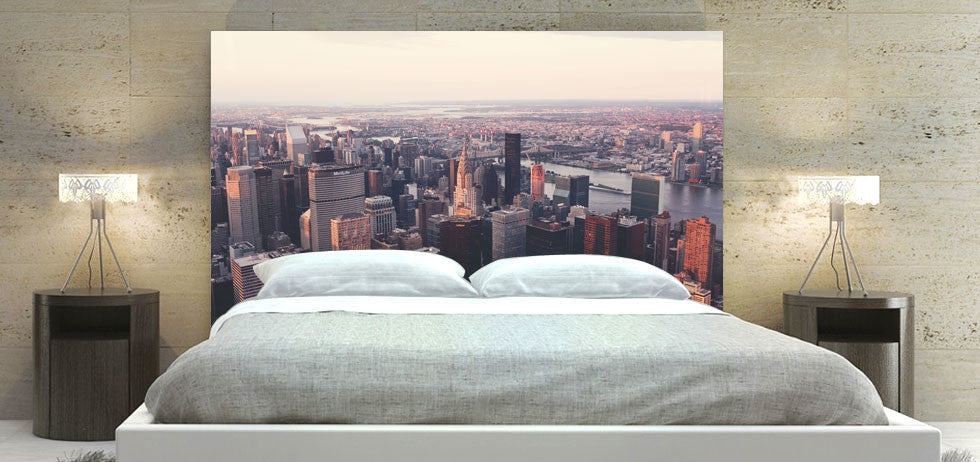 "New York City Sky View" Headboard