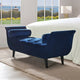 Alma 65" Tufted Entryway Bench With Bolster Pillows, Navy Blue Velvet