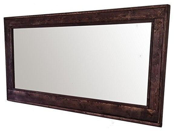 Stained Herringbone Mirror, Red Mahogany, Horizontal, 60"x30"